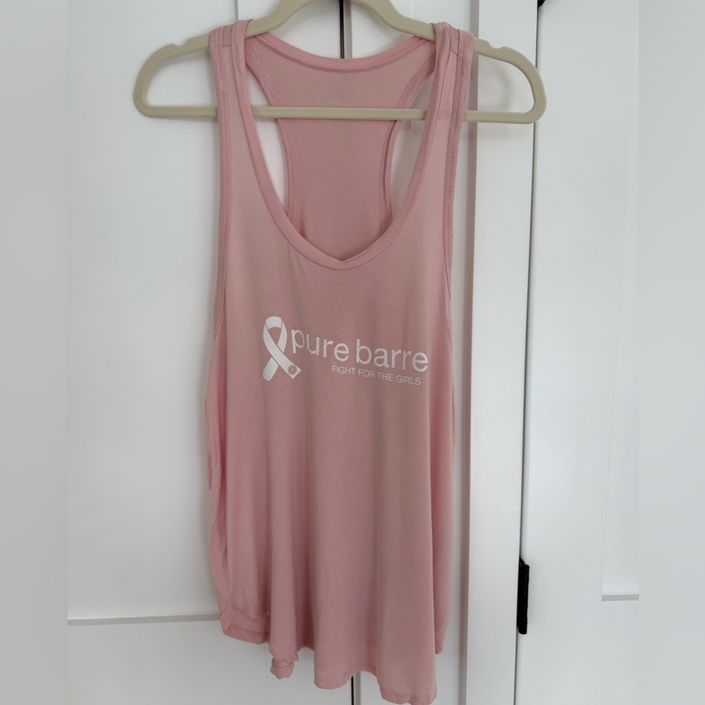 Pure Barre Light Pink Breast Cancer Awareness Racerback Tank